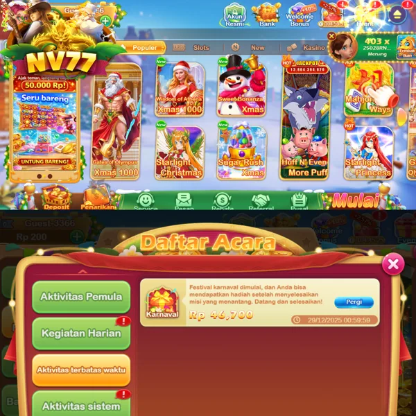 NV77 Bonus Member Baru 100%